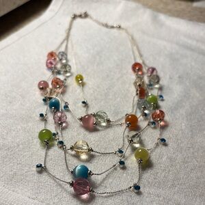 Source Unknown Vibrant Beaded Necklace